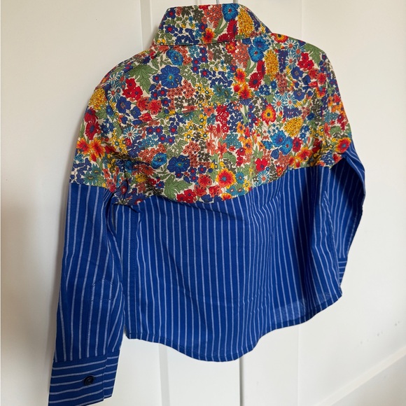 Tia Cibani Floral Striped Button-up - Picture 2 of 3